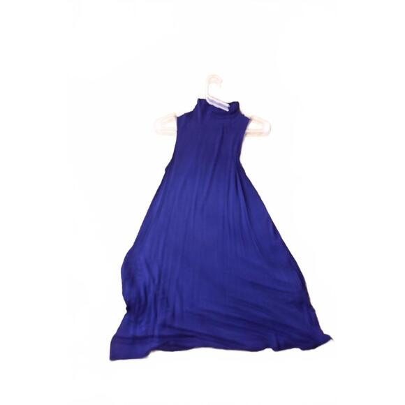 Dresses & Skirts - Sleeveless Blue High Neck Dress